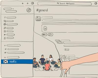 To ease the friction caused by reduced in-person interaction, a team of HCII researchers created a Slack application called Nooks that helps initiate casual conversations and create affinity groups in an online workspace.