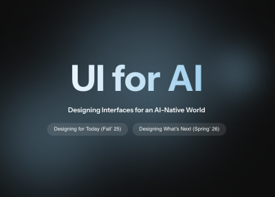 UI for AI visual, designing interfaces for an AI-native world
