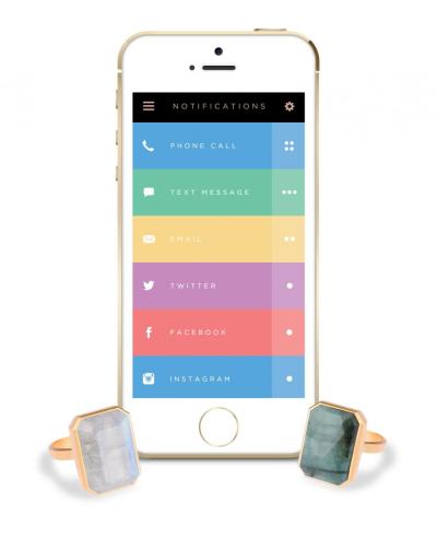 Ringly app and rings. Ringly app and rings.