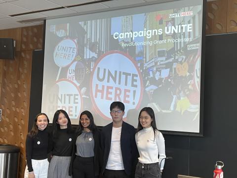 Team Unite Here on presentation day