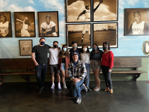 Group photo of the students at the Clemente Museum