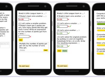 A team of HCII researchers will use a grant from the U.S. Department of Education's Institute of Education Sciences to develop and test a smartphone-based tutoring system for middle school mathematics that's rooted in AI.