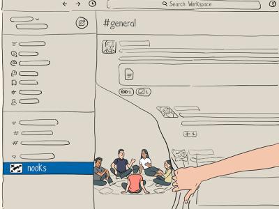 To ease the friction caused by reduced in-person interaction, a team of HCII researchers created a Slack application called Nooks that helps initiate casual conversations and create affinity groups in an online workspace.