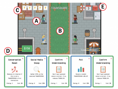 screenshot from the computer game Persuasion Invasion