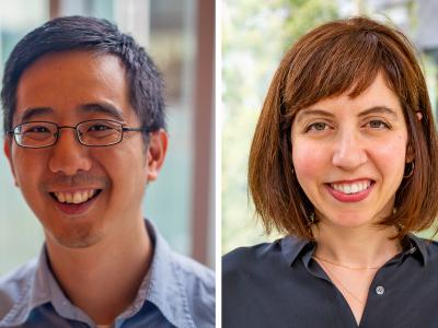 side by side photos of Jason Hong and Laura Dabbish