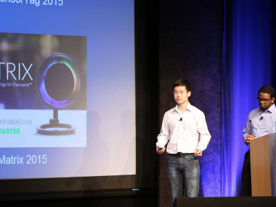 Bedri and Zhang presenting