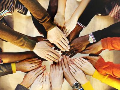 Hands in a circle