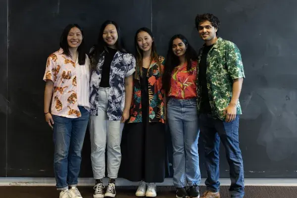 Team Treecko on presentation day wearing Hawaiian shirts