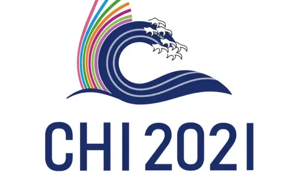 CHI 2021 logo features an ocean wave