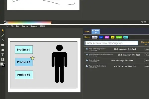 This image shows the prototype before and after crowd workers update it.